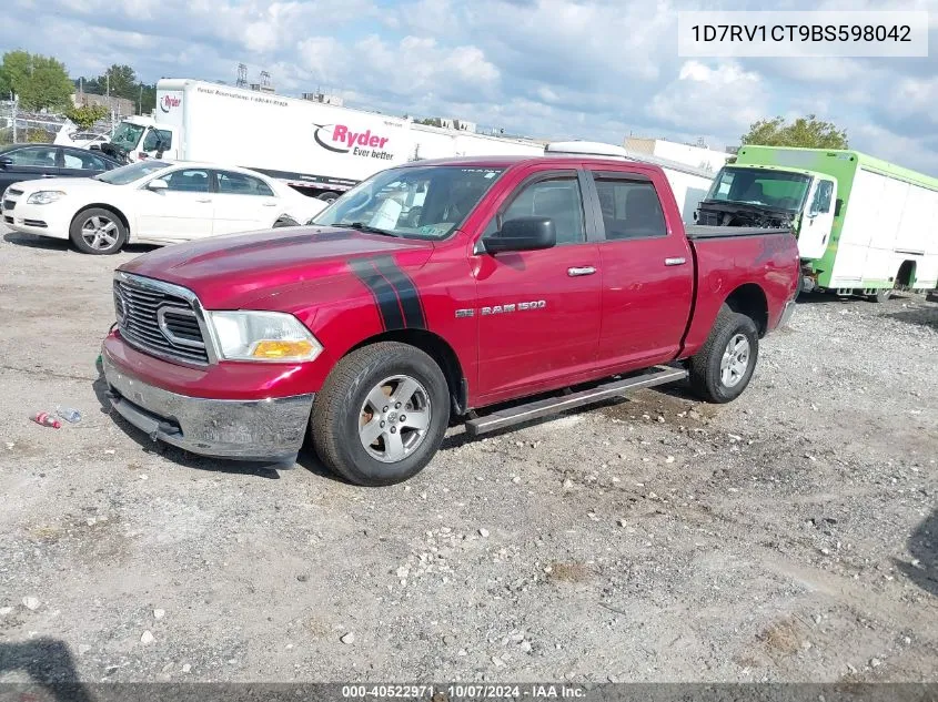 2011 Ram Ram 1500 Slt VIN: 1D7RV1CT9BS598042 Lot: 40522971