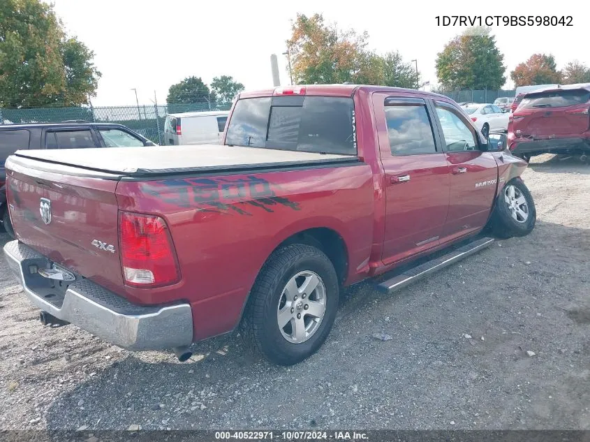 2011 Ram Ram 1500 Slt VIN: 1D7RV1CT9BS598042 Lot: 40522971