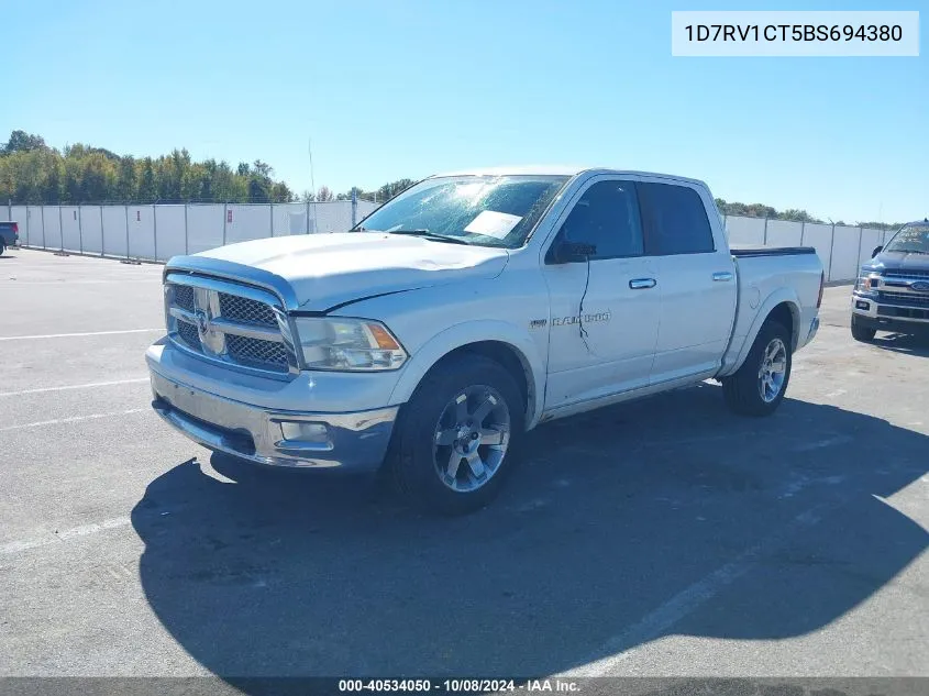 2011 Ram Ram 1500 Laramie VIN: 1D7RV1CT5BS694380 Lot: 40534050