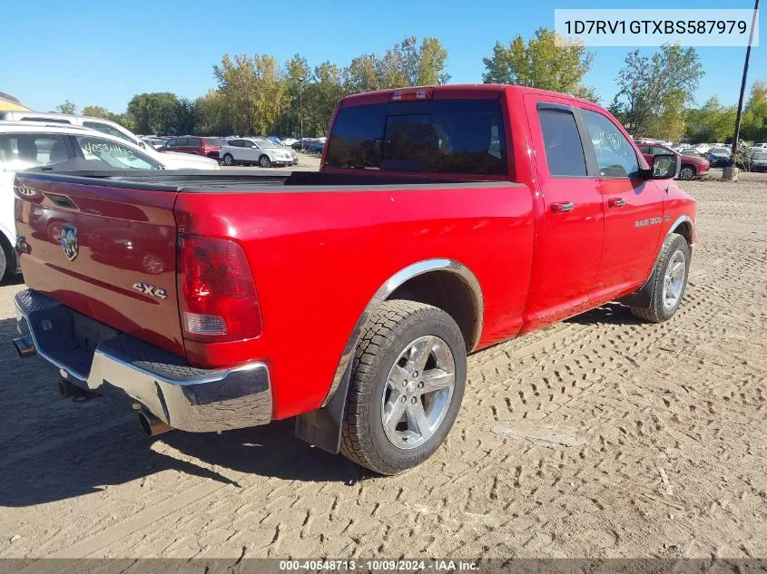 2011 Ram Ram 1500 VIN: 1D7RV1GTXBS587979 Lot: 40548713