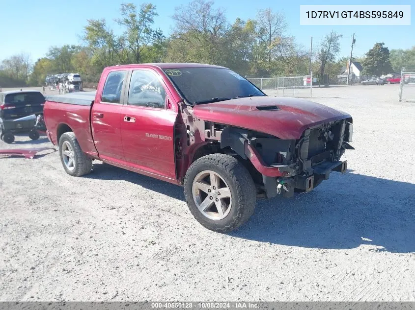 2011 Ram Ram 1500 Sport VIN: 1D7RV1GT4BS595849 Lot: 40550128