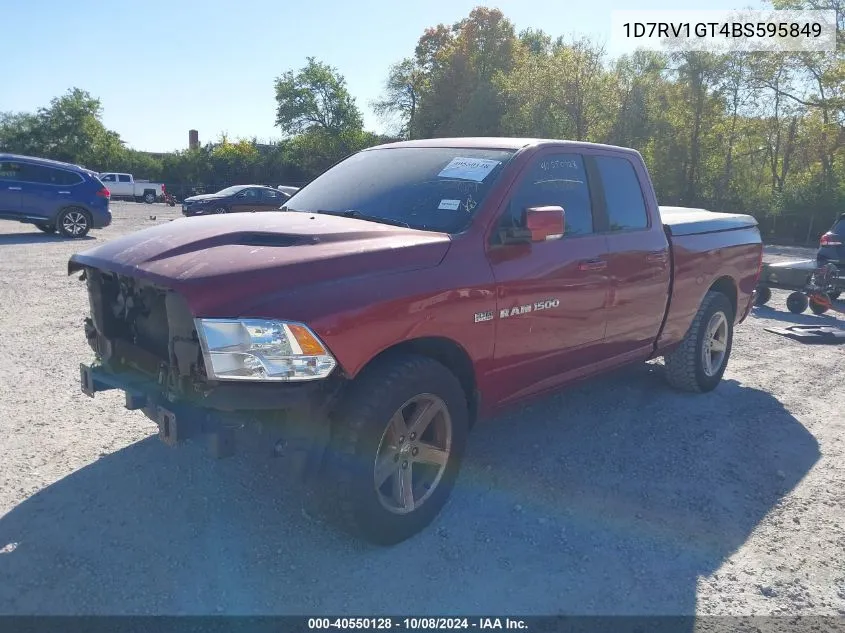 2011 Ram Ram 1500 Sport VIN: 1D7RV1GT4BS595849 Lot: 40550128