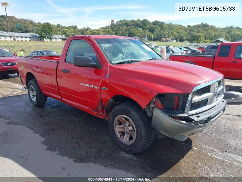 2011 Ram Ram 1500 St VIN: 3D7JV1ET5BG605733 Lot: 40574943