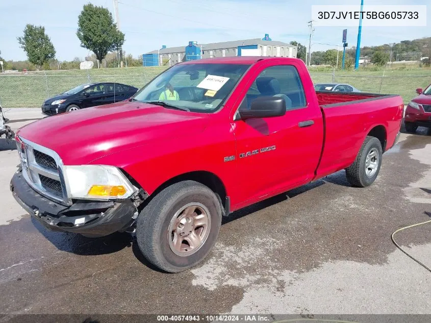 2011 Ram Ram 1500 St VIN: 3D7JV1ET5BG605733 Lot: 40574943