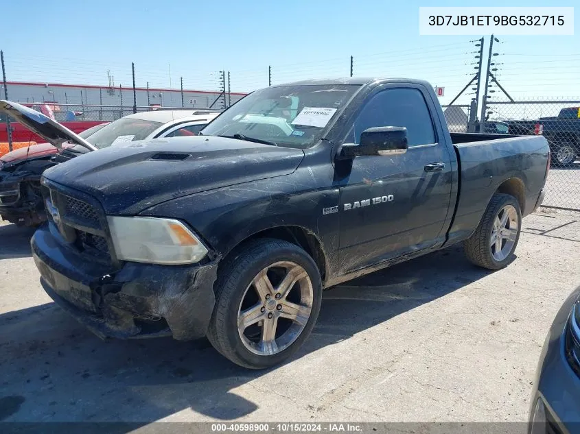 2011 Ram Ram 1500 R/T VIN: 3D7JB1ET9BG532715 Lot: 40598900