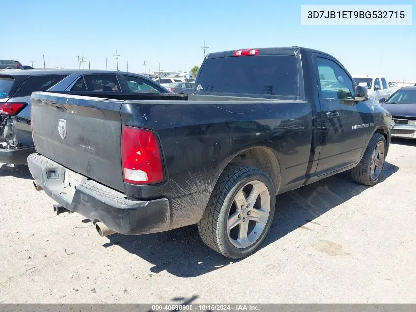 2011 Ram Ram 1500 R/T VIN: 3D7JB1ET9BG532715 Lot: 40598900