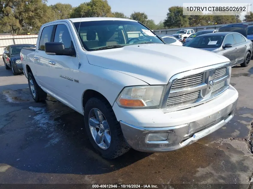 2011 Ram Ram 1500 Slt VIN: 1D7RV1CT8BS502692 Lot: 40612946