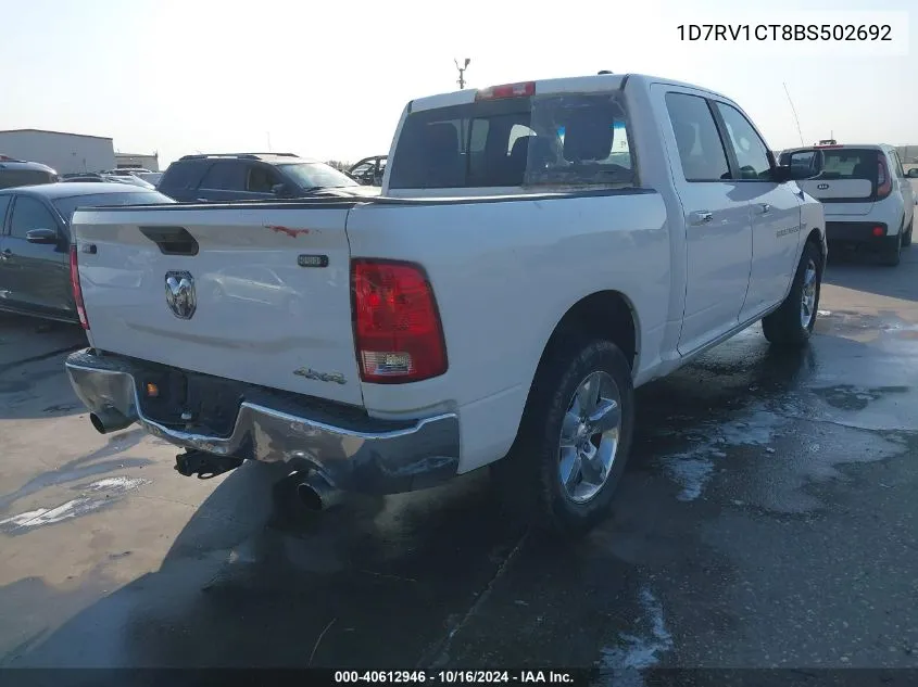 2011 Ram Ram 1500 Slt VIN: 1D7RV1CT8BS502692 Lot: 40612946