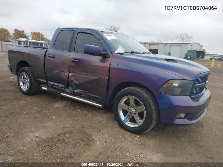 2011 Ram Ram 1500 Sport VIN: 1D7RV1GT0BS704064 Lot: 40630447