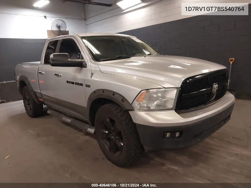 2011 Ram Ram 1500 Slt VIN: 1D7RV1GT7BS540764 Lot: 40646106