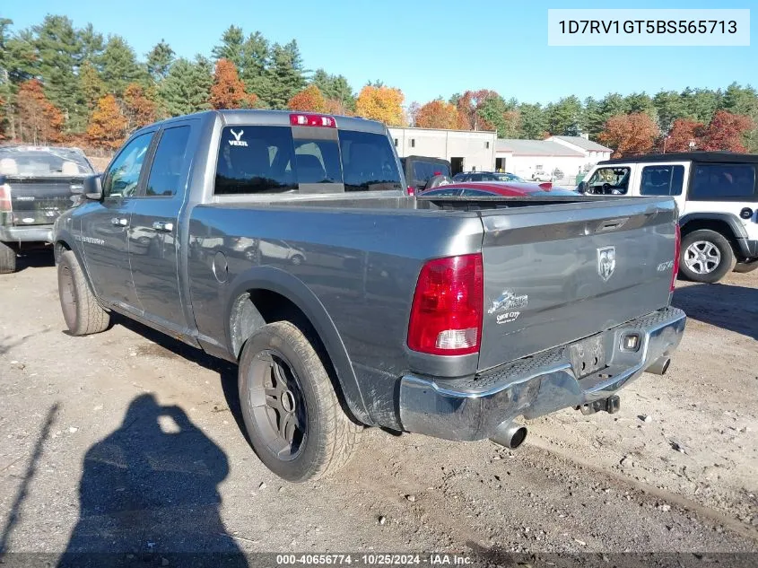 2011 Ram Ram 1500 Slt VIN: 1D7RV1GT5BS565713 Lot: 40656774