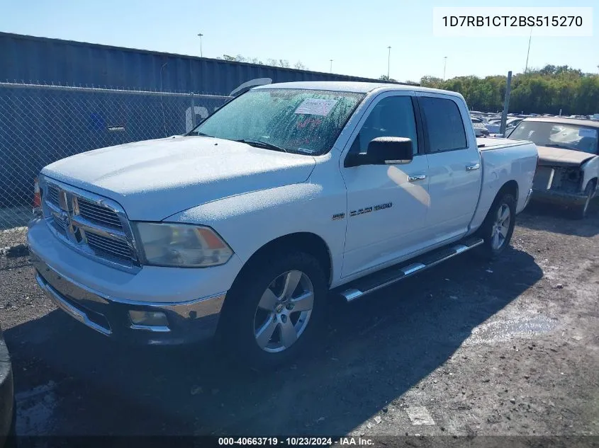 2011 Ram Ram 1500 Slt VIN: 1D7RB1CT2BS515270 Lot: 40663719