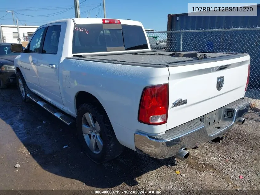 2011 Ram Ram 1500 Slt VIN: 1D7RB1CT2BS515270 Lot: 40663719