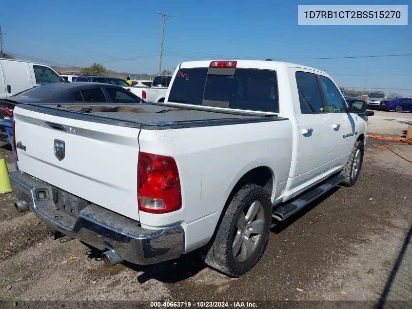 2011 Ram Ram 1500 Slt VIN: 1D7RB1CT2BS515270 Lot: 40663719