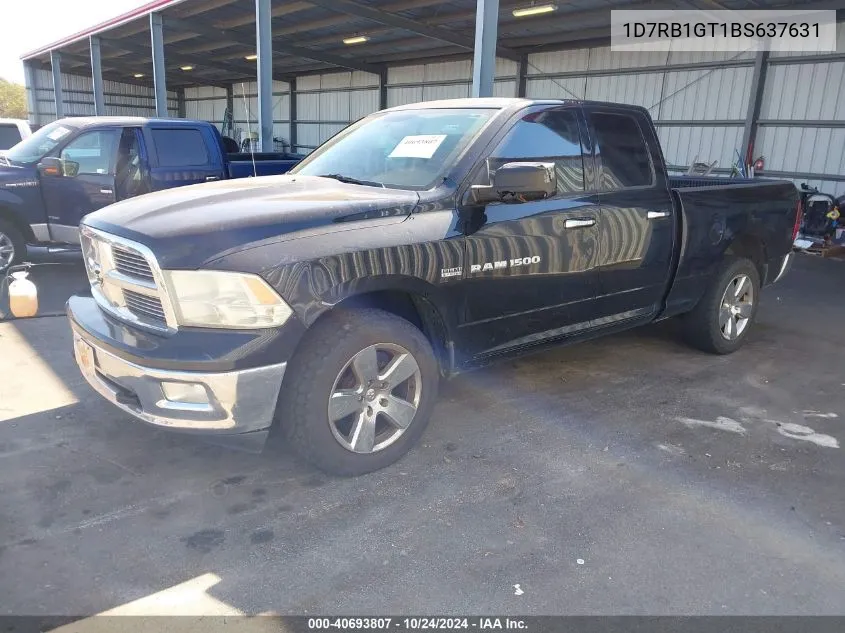 2011 Ram Ram 1500 Slt VIN: 1D7RB1GT1BS637631 Lot: 40693807