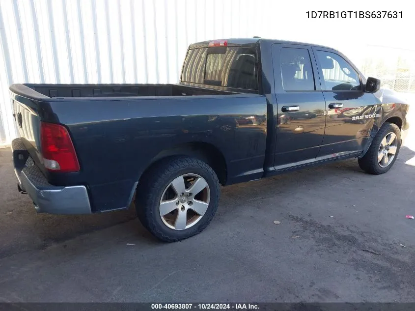 2011 Ram Ram 1500 Slt VIN: 1D7RB1GT1BS637631 Lot: 40693807