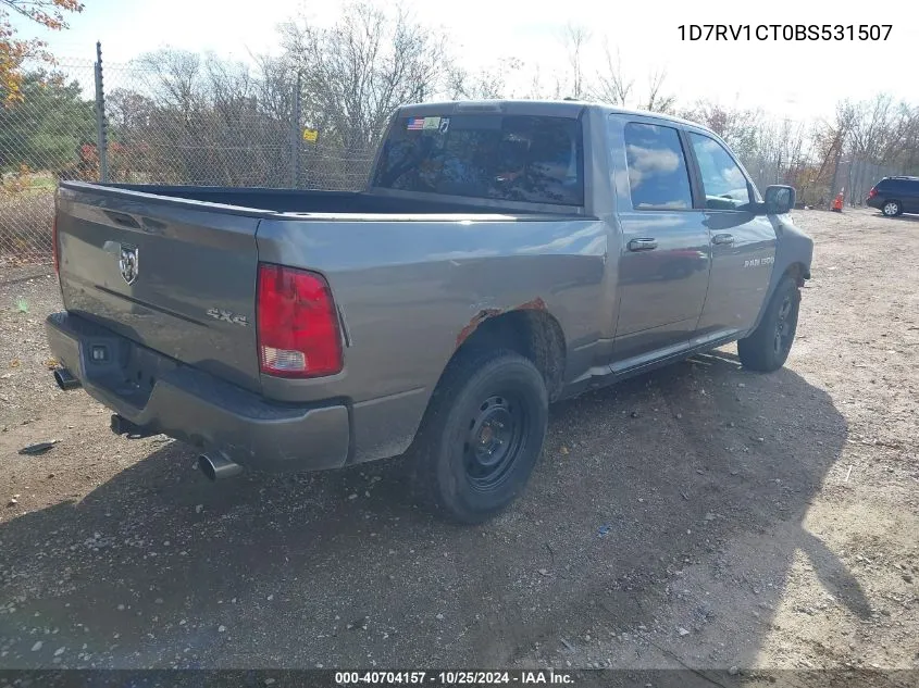 2011 Ram Ram 1500 Sport VIN: 1D7RV1CT0BS531507 Lot: 40704157