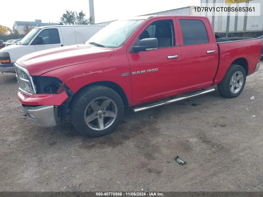 2011 Ram Ram 1500 Slt VIN: 1D7RV1CT0BS685361 Lot: 40770586