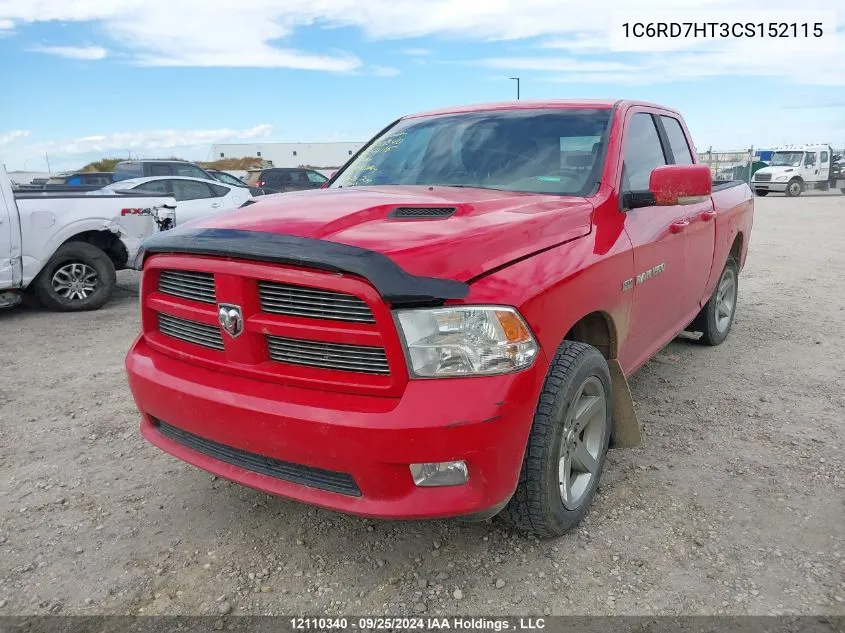 2012 Ram 1500 Sport VIN: 1C6RD7HT3CS152115 Lot: 12110340