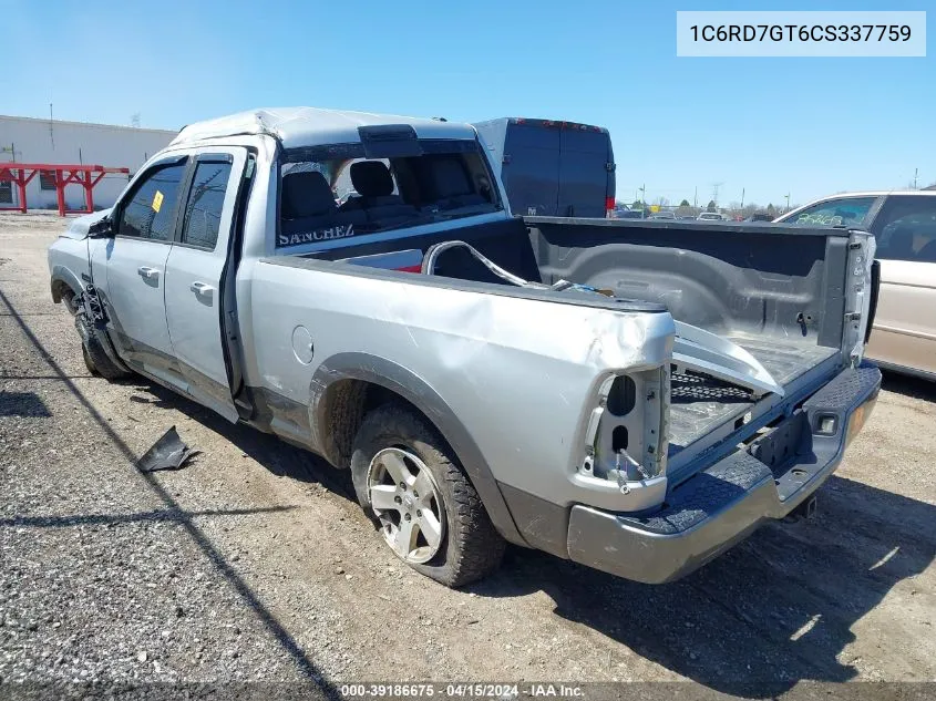 2012 Ram 1500 Slt VIN: 1C6RD7GT6CS337759 Lot: 39186675