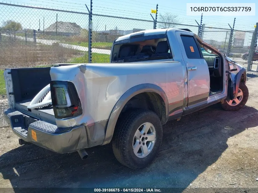 2012 Ram 1500 Slt VIN: 1C6RD7GT6CS337759 Lot: 39186675