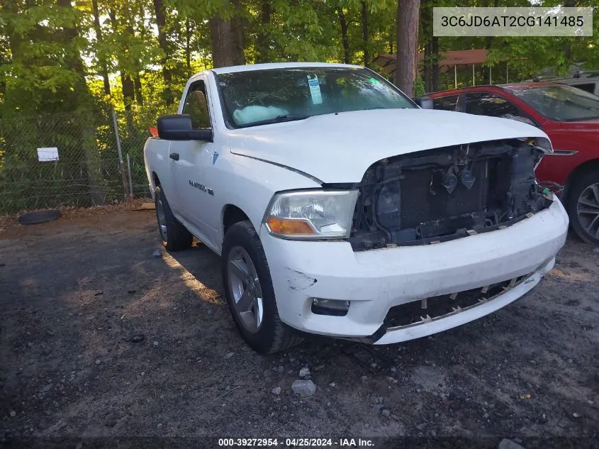 2012 Ram 1500 St VIN: 3C6JD6AT2CG141485 Lot: 39272954