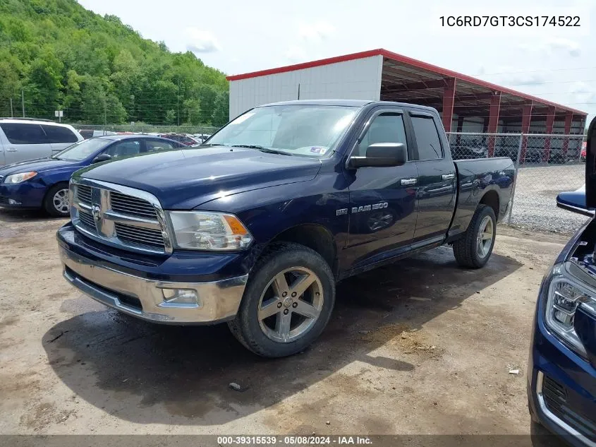 1C6RD7GT3CS174522 2012 Ram 1500 Slt