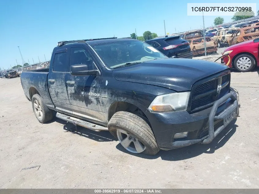 1C6RD7FT4CS270998 2012 Ram 1500 St