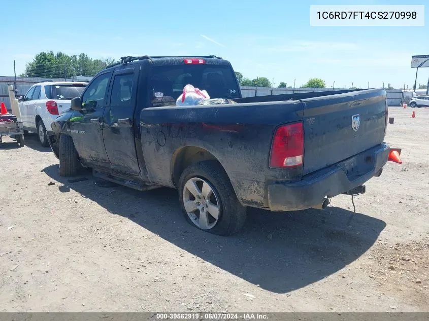 2012 Ram 1500 St VIN: 1C6RD7FT4CS270998 Lot: 39562919