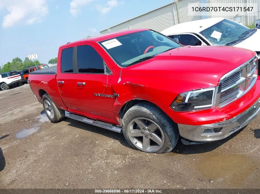 2012 Ram 1500 Slt VIN: 1C6RD7GT4CS171547 Lot: 39666596