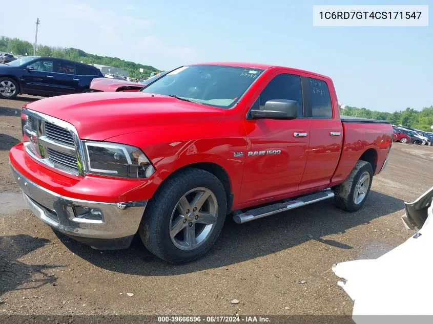 2012 Ram 1500 Slt VIN: 1C6RD7GT4CS171547 Lot: 39666596