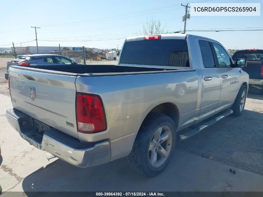 2012 Ram 1500 Slt VIN: 1C6RD6GP5CS265904 Lot: 39864392