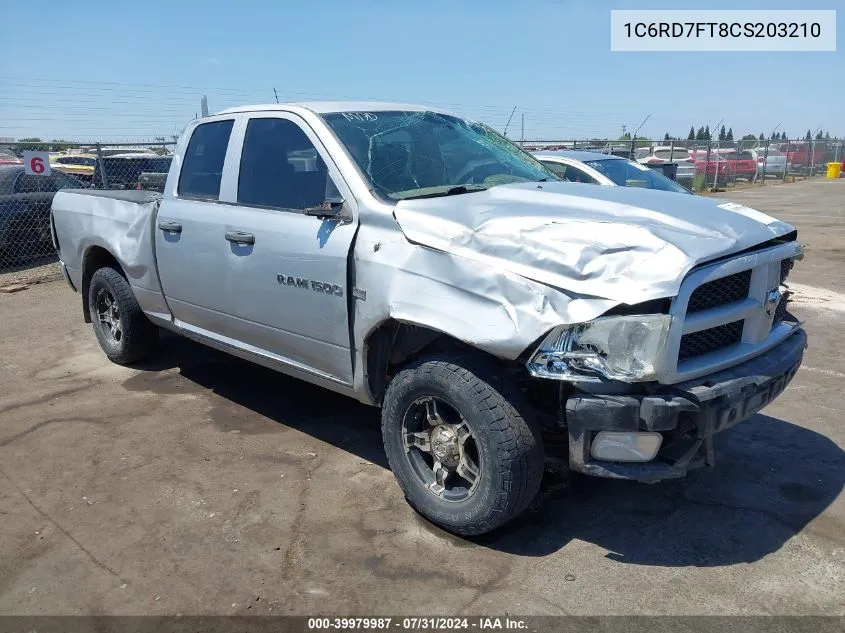 1C6RD7FT8CS203210 2012 Ram 1500 St