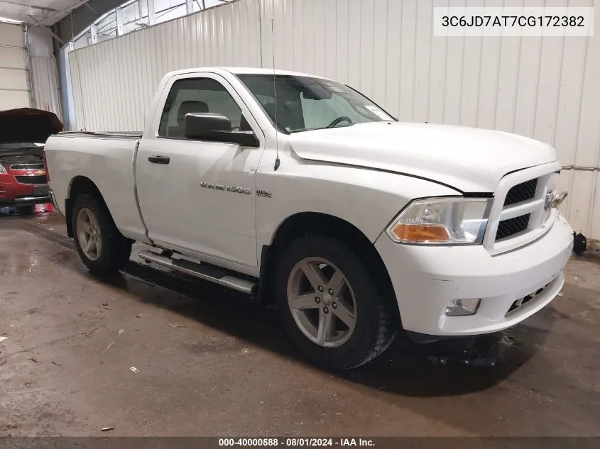 2012 Ram 1500 St VIN: 3C6JD7AT7CG172382 Lot: 40000588