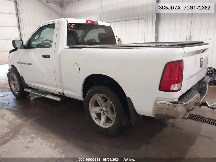 2012 Ram 1500 St VIN: 3C6JD7AT7CG172382 Lot: 40000588