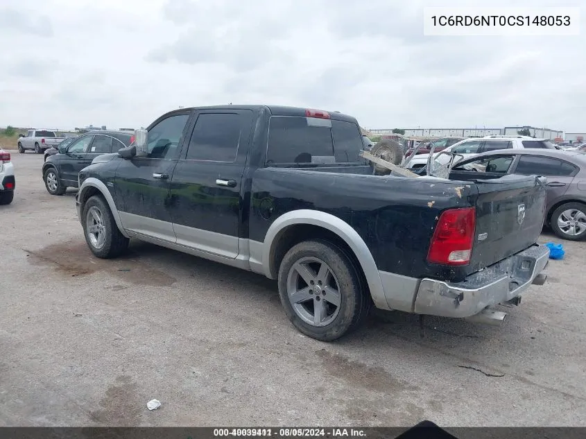 2012 Ram 1500 Laramie VIN: 1C6RD6NT0CS148053 Lot: 40039411