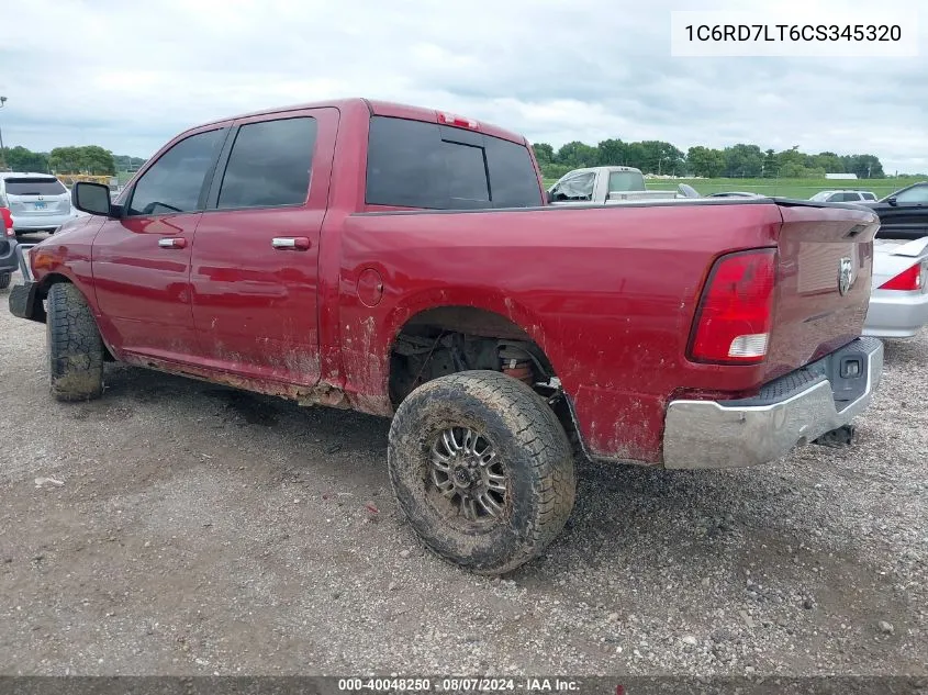 2012 Ram 1500 Slt VIN: 1C6RD7LT6CS345320 Lot: 40048250