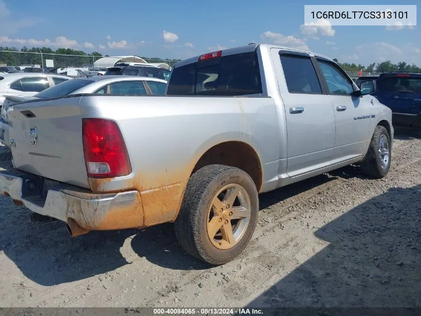 2012 Ram 1500 Slt VIN: 1C6RD6LT7CS313101 Lot: 40084065