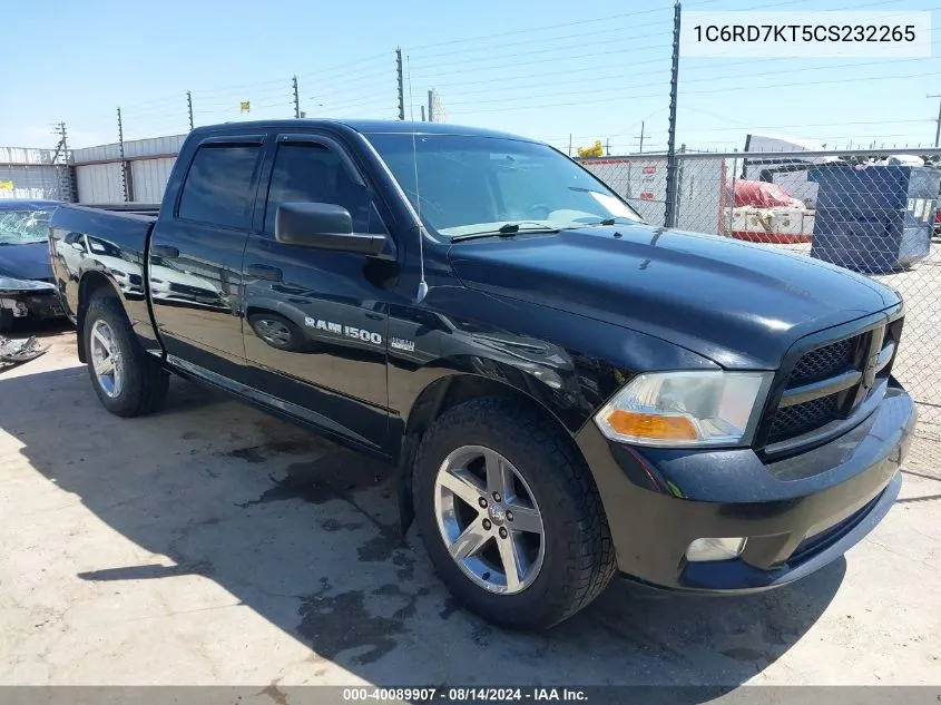 2012 Ram 1500 St VIN: 1C6RD7KT5CS232265 Lot: 40089907