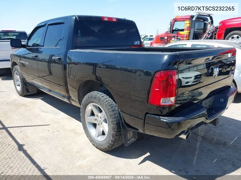 2012 Ram 1500 St VIN: 1C6RD7KT5CS232265 Lot: 40089907