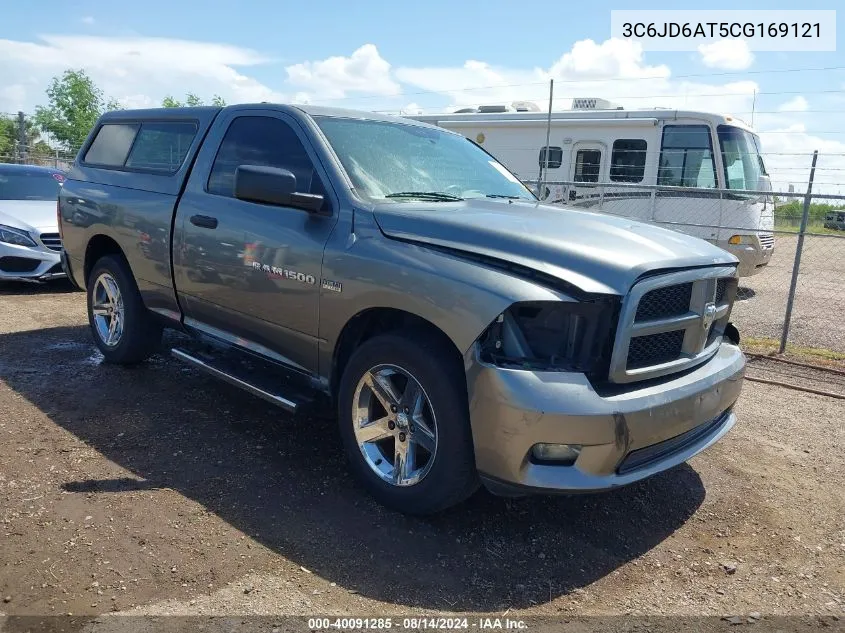 2012 Ram 1500 St VIN: 3C6JD6AT5CG169121 Lot: 40091285