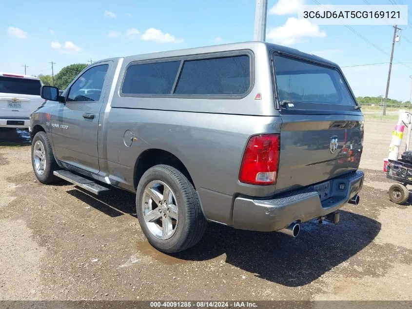 2012 Ram 1500 St VIN: 3C6JD6AT5CG169121 Lot: 40091285