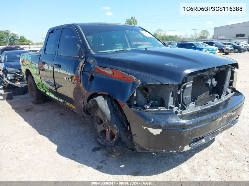 2012 Ram 1500 Slt VIN: 1C6RD6GP3CS116388 Lot: 40096947