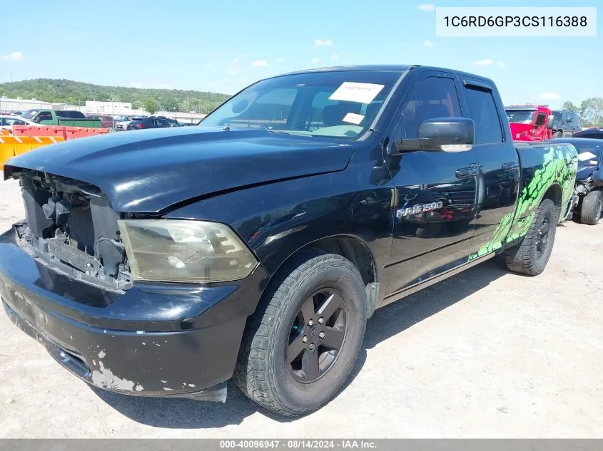 2012 Ram 1500 Slt VIN: 1C6RD6GP3CS116388 Lot: 40096947