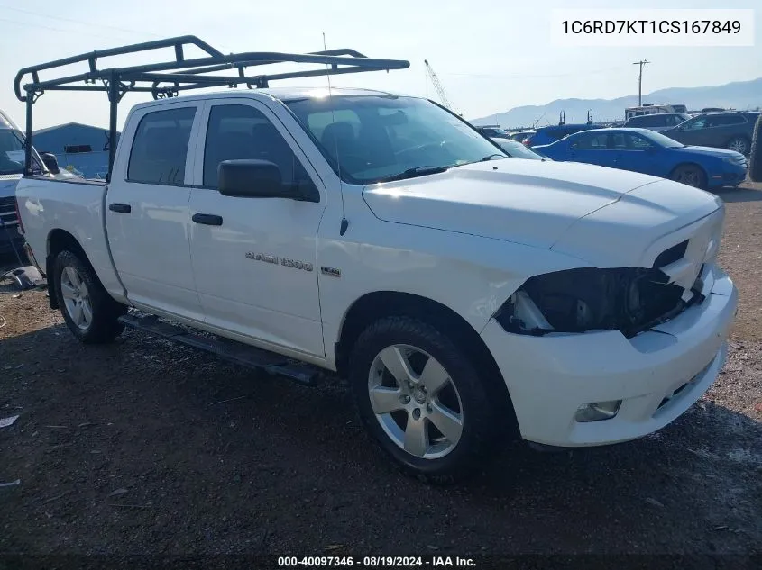 1C6RD7KT1CS167849 2012 Ram 1500 St