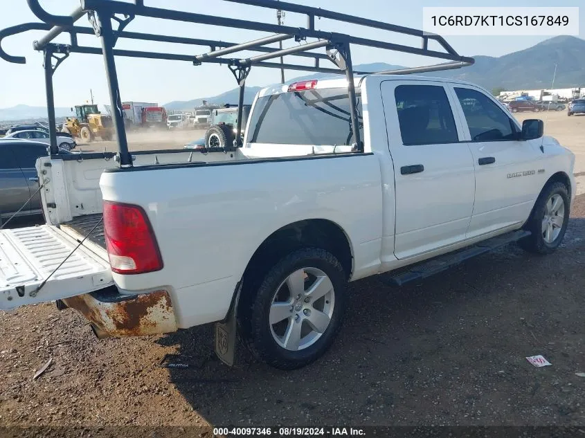 1C6RD7KT1CS167849 2012 Ram 1500 St