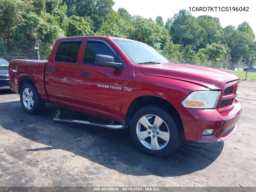 2012 Ram 1500 St VIN: 1C6RD7KT1CS196042 Lot: 40105610