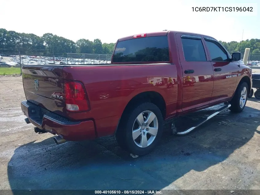 1C6RD7KT1CS196042 2012 Ram 1500 St