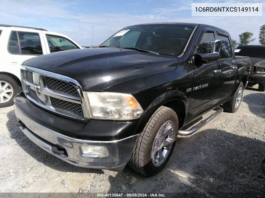 2012 Ram 1500 Laramie VIN: 1C6RD6NTXCS149114 Lot: 40135647