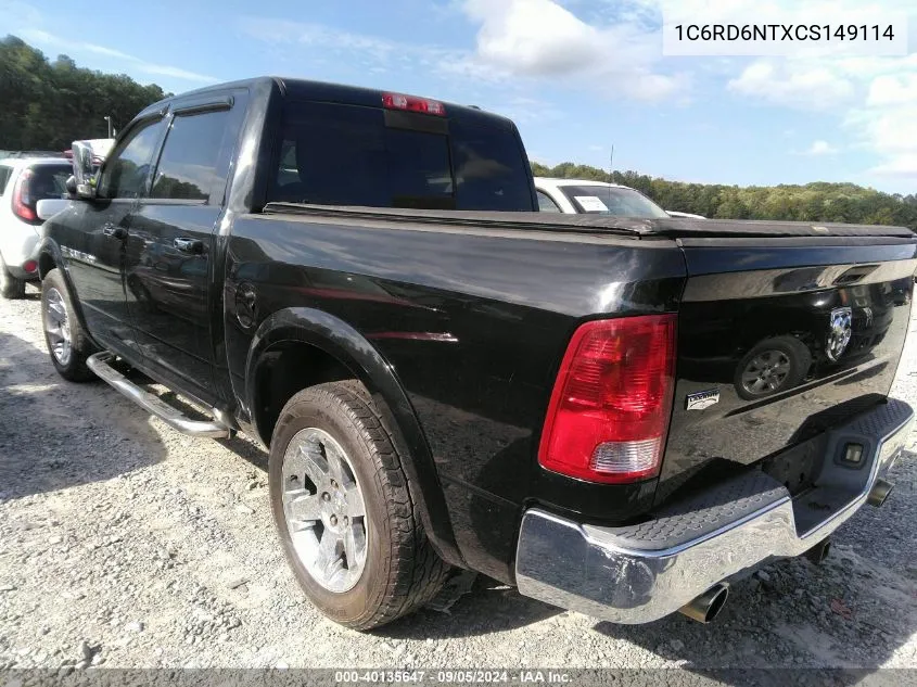 2012 Ram 1500 Laramie VIN: 1C6RD6NTXCS149114 Lot: 40135647